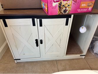 Hidden cat littler cabinet and litter boxes