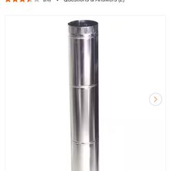 Master Flow 10 in. x 5 ft. Beaded Metal Duct Pipe