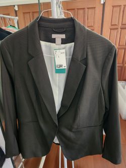 H&M Women's Blazer Dark Olive / Sage Size XL NWT One Button - $25