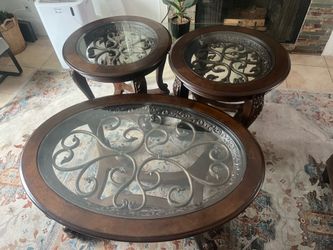 Coffee table and 2 end tables