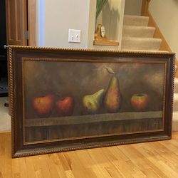 68.5” x 38.5” Pears & Apples Framed Art 