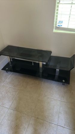 Glass tv stand