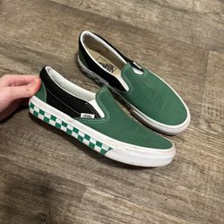 Size 9W Or 7.5M Green Slip On Vans 