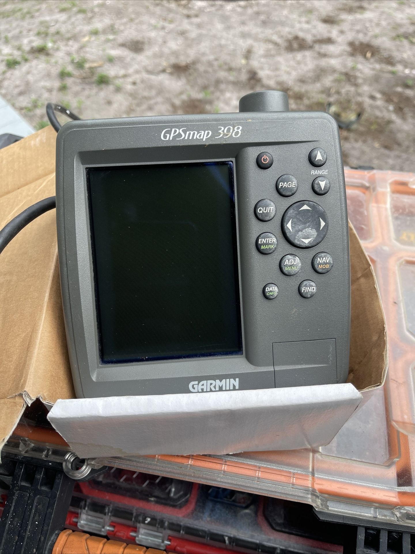 UNTESTED Garmin GPSmap 398 Boat Mapping Chartplotter Navigation for