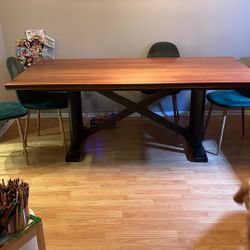 Table  With Chairs. 78 Inches By 40 Inches