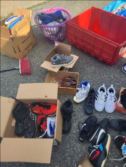 Lots of boys sneakers