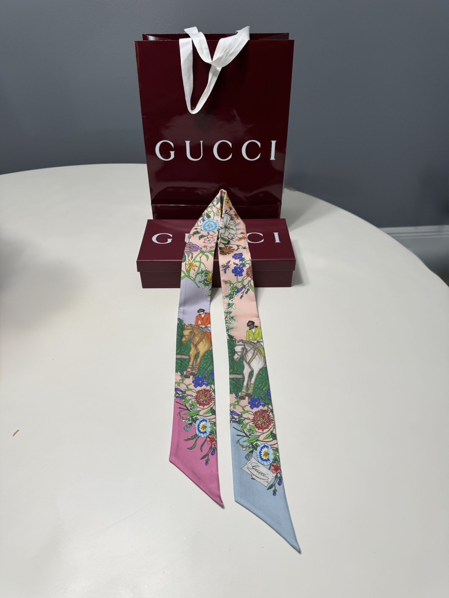 Gucci Multicolor Silk Twilly Scarf