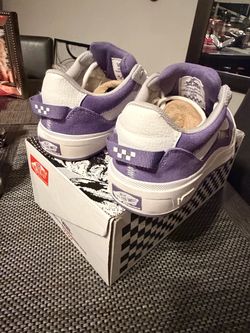 Purple and white vans, tennis shoes $45