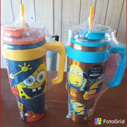 OXXO Mexico Exclusive SpongeBob, Minions Thermos Tumbler