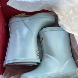 Little Kids Original First Classic Giant Glitter Boot - Aqua Flash by Hunter Boots