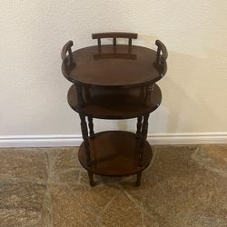 Vintage Mahogany 3 Tier plant stand, telephone stand, or etageré
