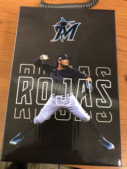 NIB SGA Miami Marlins Miguel Rojas Big Cleat Shoe Bobblehead Bobble Limited! New Original Box