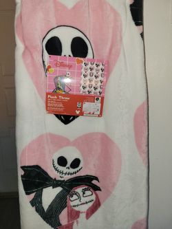 New Disney Valentines Jack and Sally Blanket
