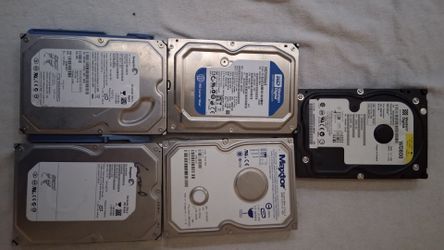 ​Lot of 5 Desktop Hard Drives (IDE & SATA)
​