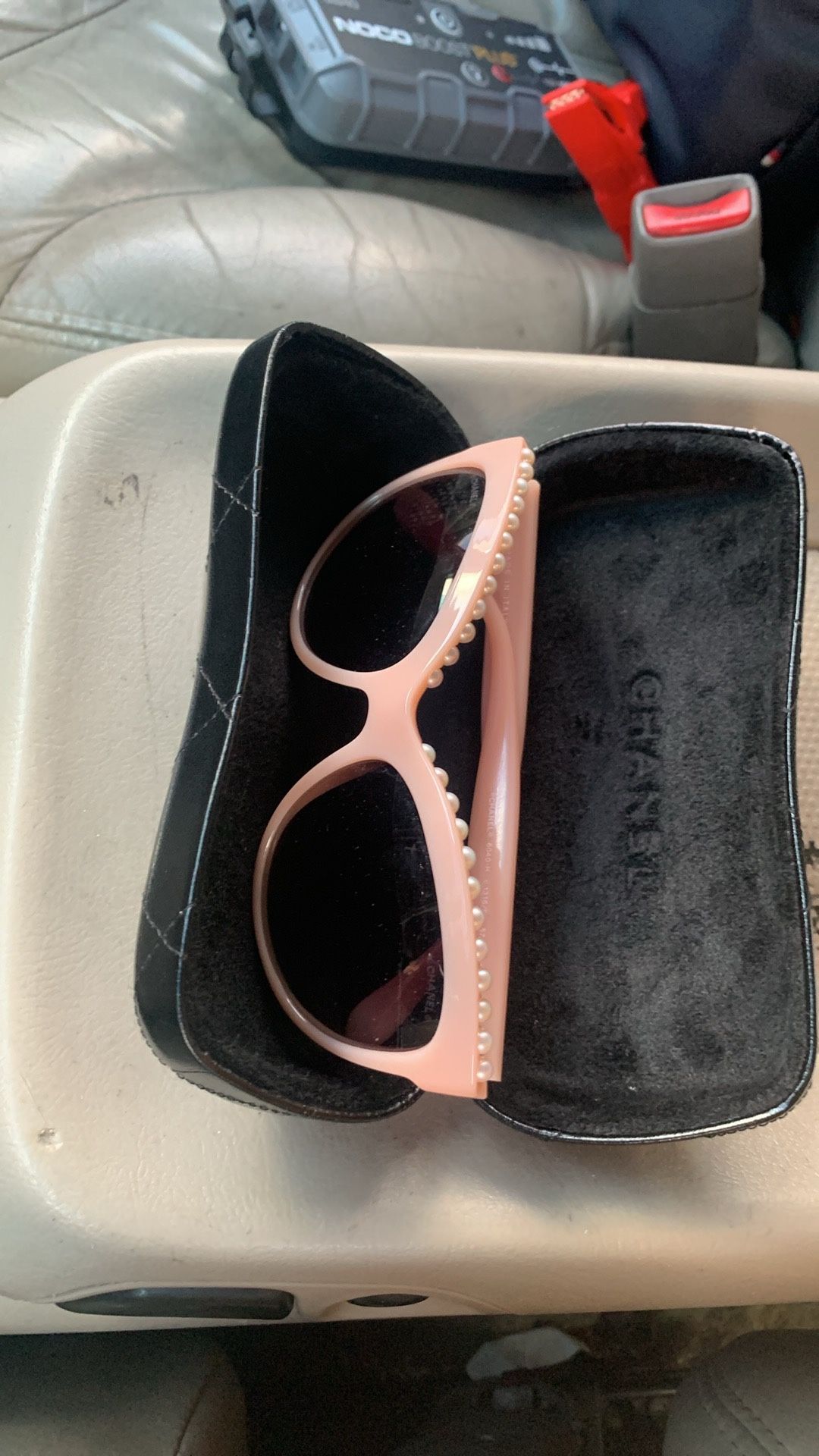 Channel Pearl Cat Eye Sunglasses. 