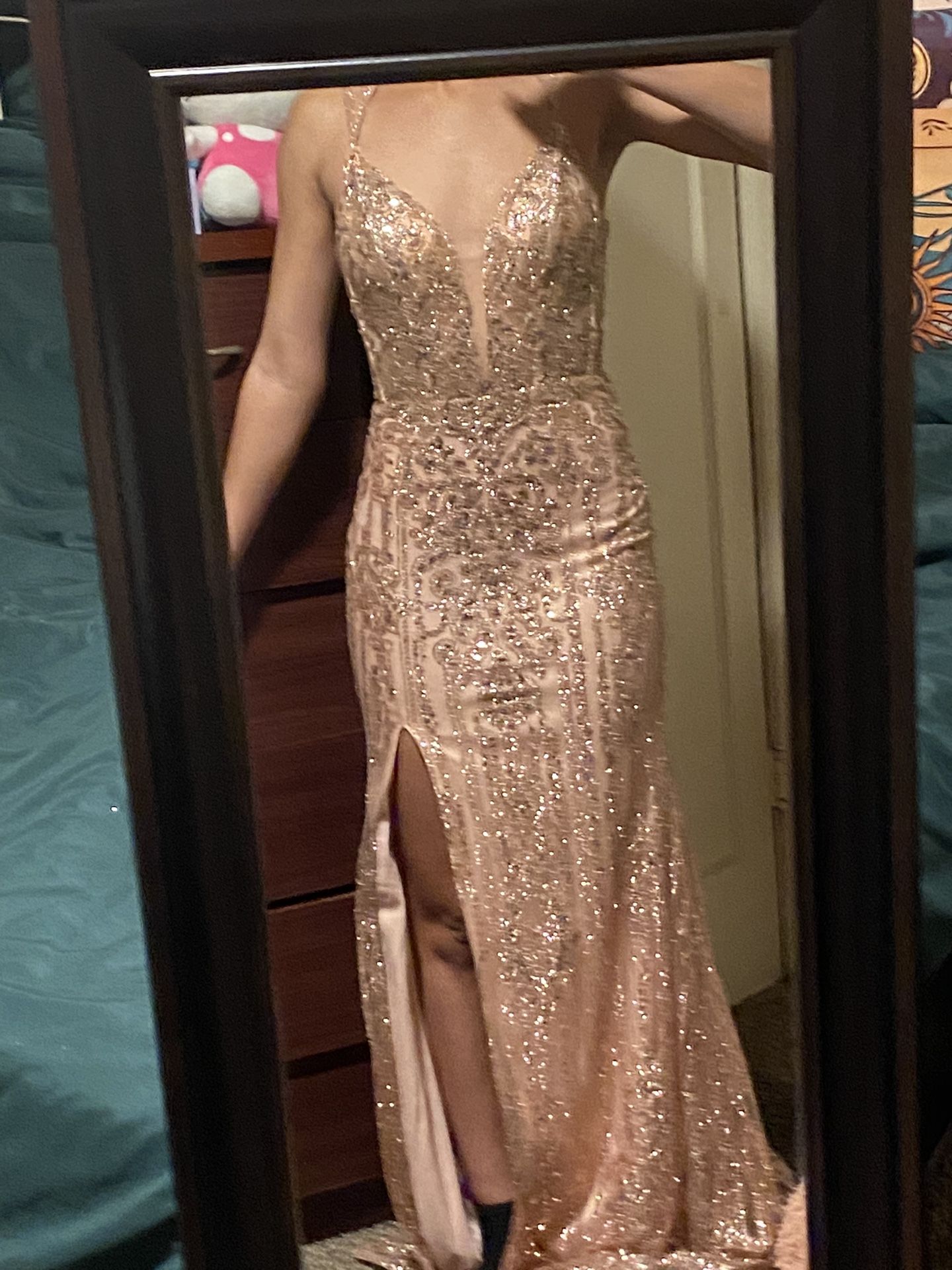 Rose Gold Prom Dress