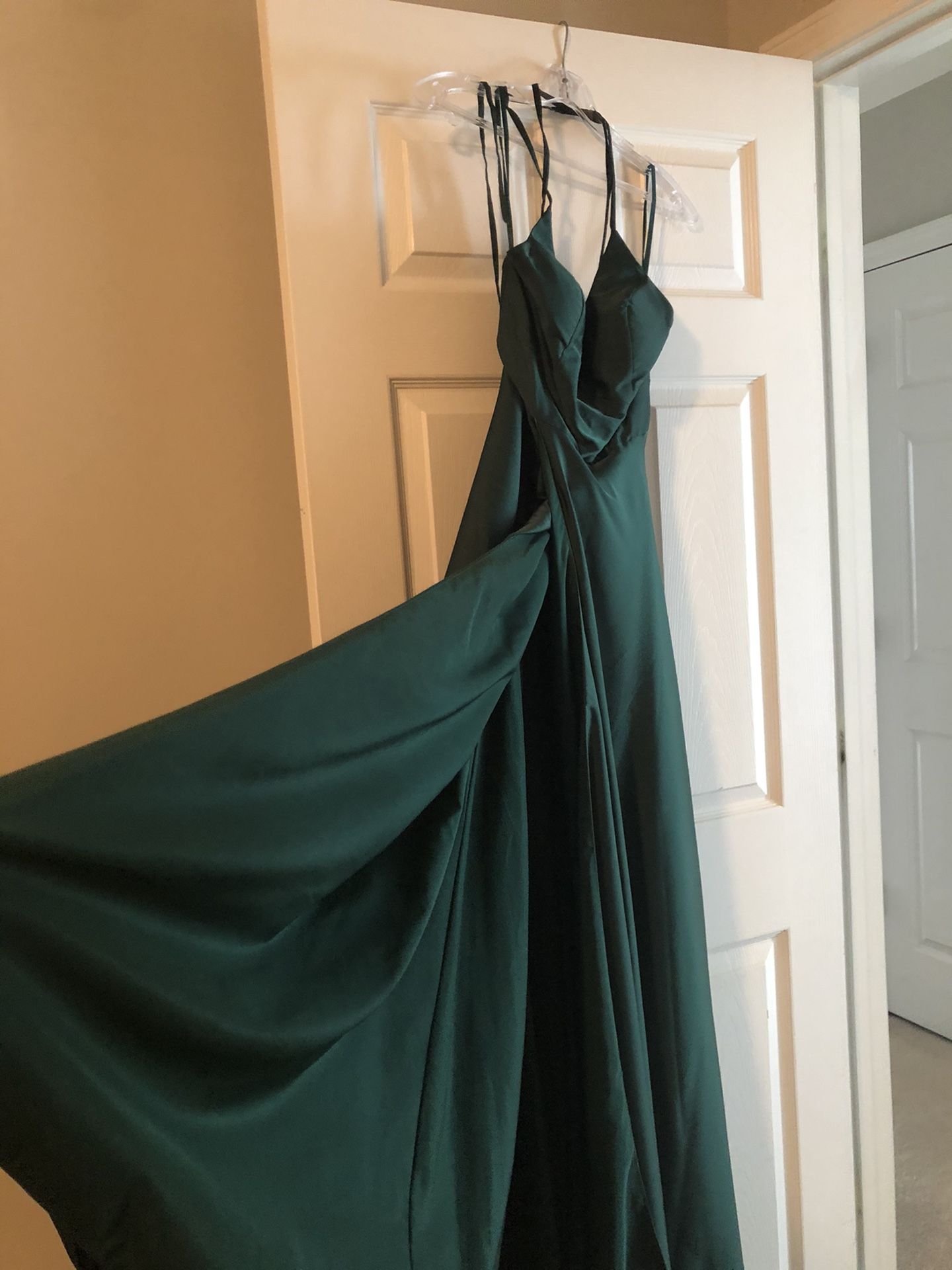 Forest Green Long Prom Dress