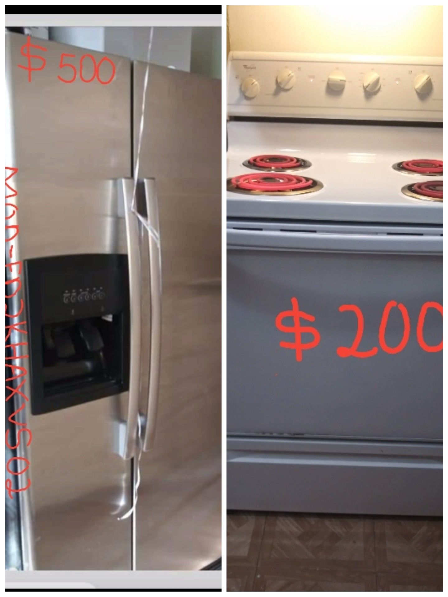 Stoves& refrigerator