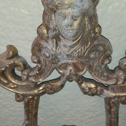 Art Nuevo Gilded Metal Wall Easle