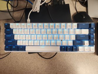 Compact Mechanical Keyboard with Blue Backlight