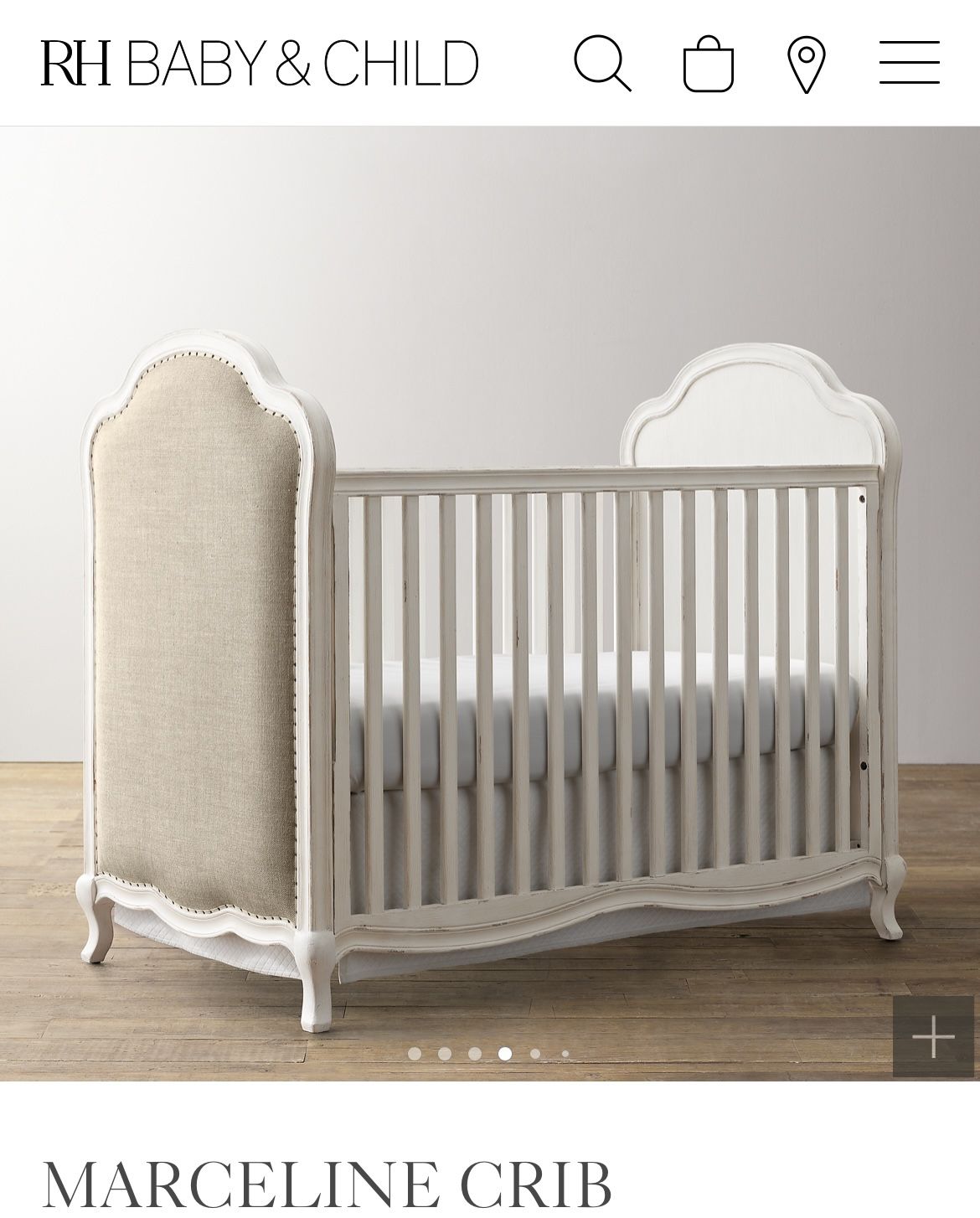Restoration Hardware Marceline Crib Antique White