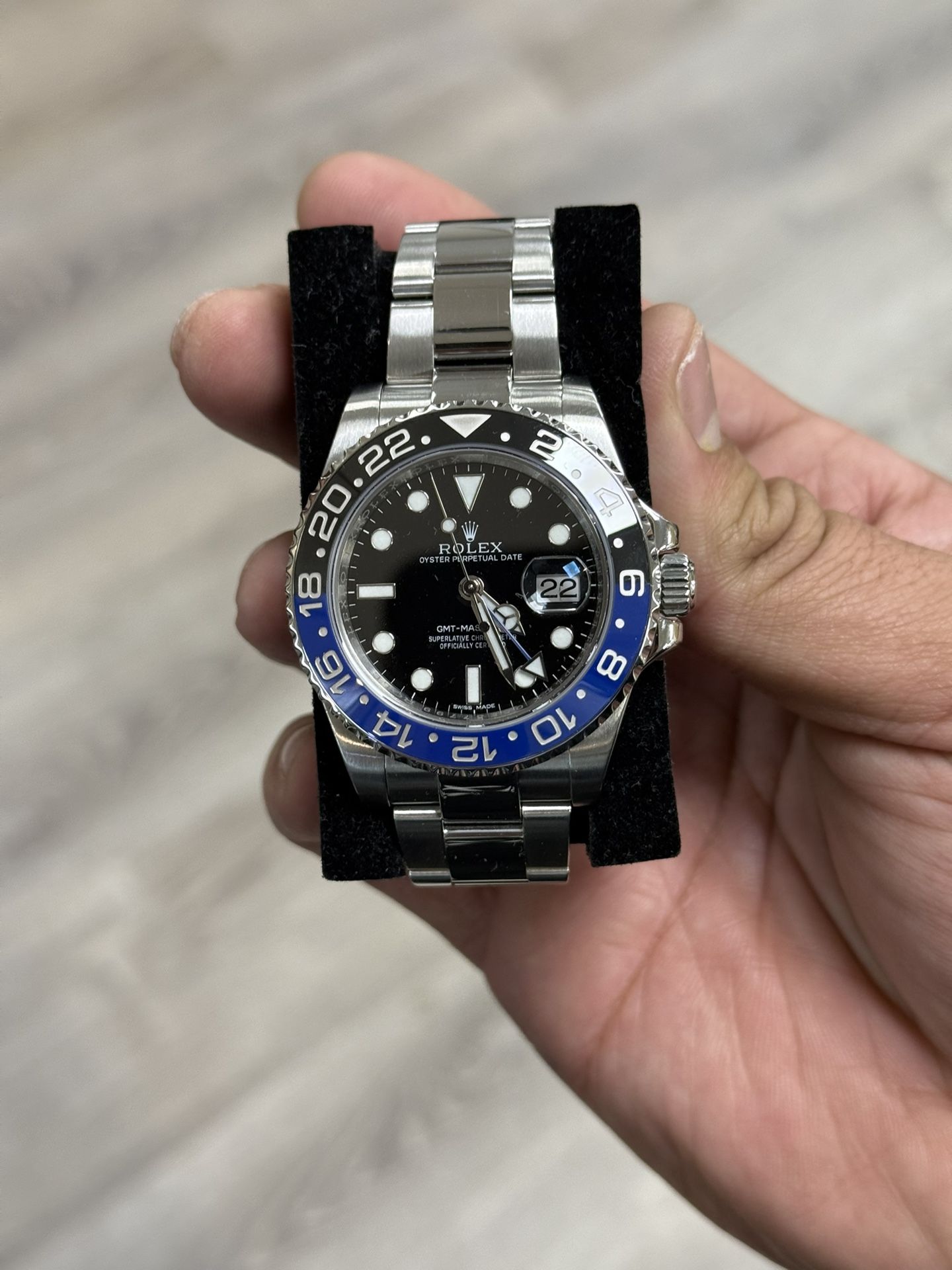 Rolex GMT Master II Batman 116710BLNR Black Blue Ceramic Steel Box