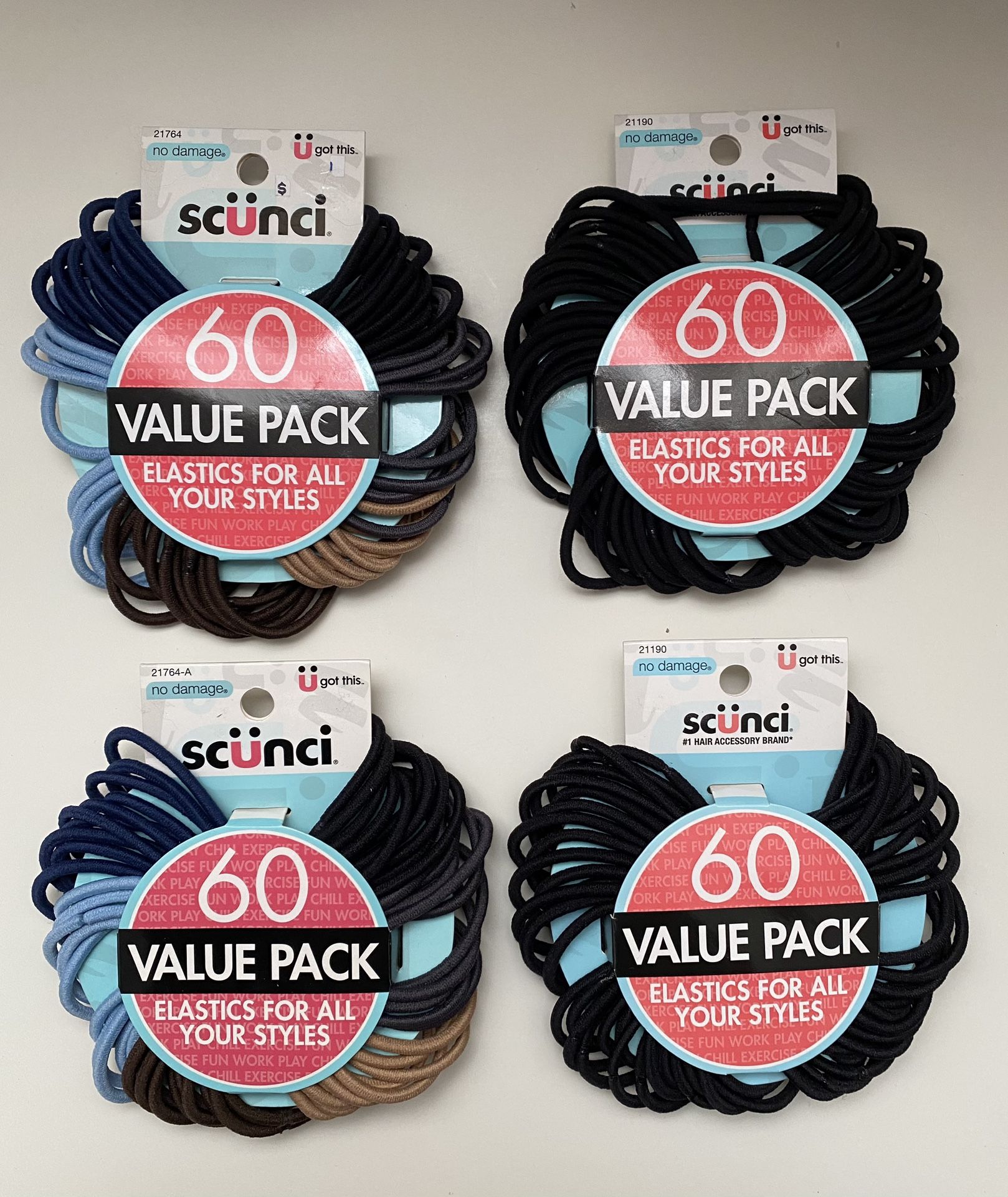 Scunci hair accessories -60 count pony tail holders