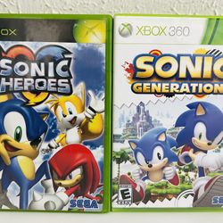Xbox & Xbox 360 Sonic Games 