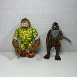 Vintage Teenage Mutant Ninja Turtles figure lot of 2 