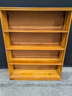 Compact Four-Shelf Wooden Bookcase