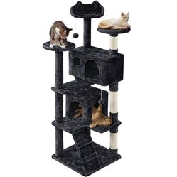 62.5″ H Cat Tree w/ 2 Condos