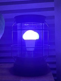 Better Homes & Gardens Modern Bronze Metal & Glass Edison Lantern 9"H 