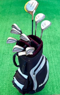 Ladies Women’s RH Golf Club Set | MacGregor Lady XTRA Irons Adams IDEA Driver + Snake Eyes Bag