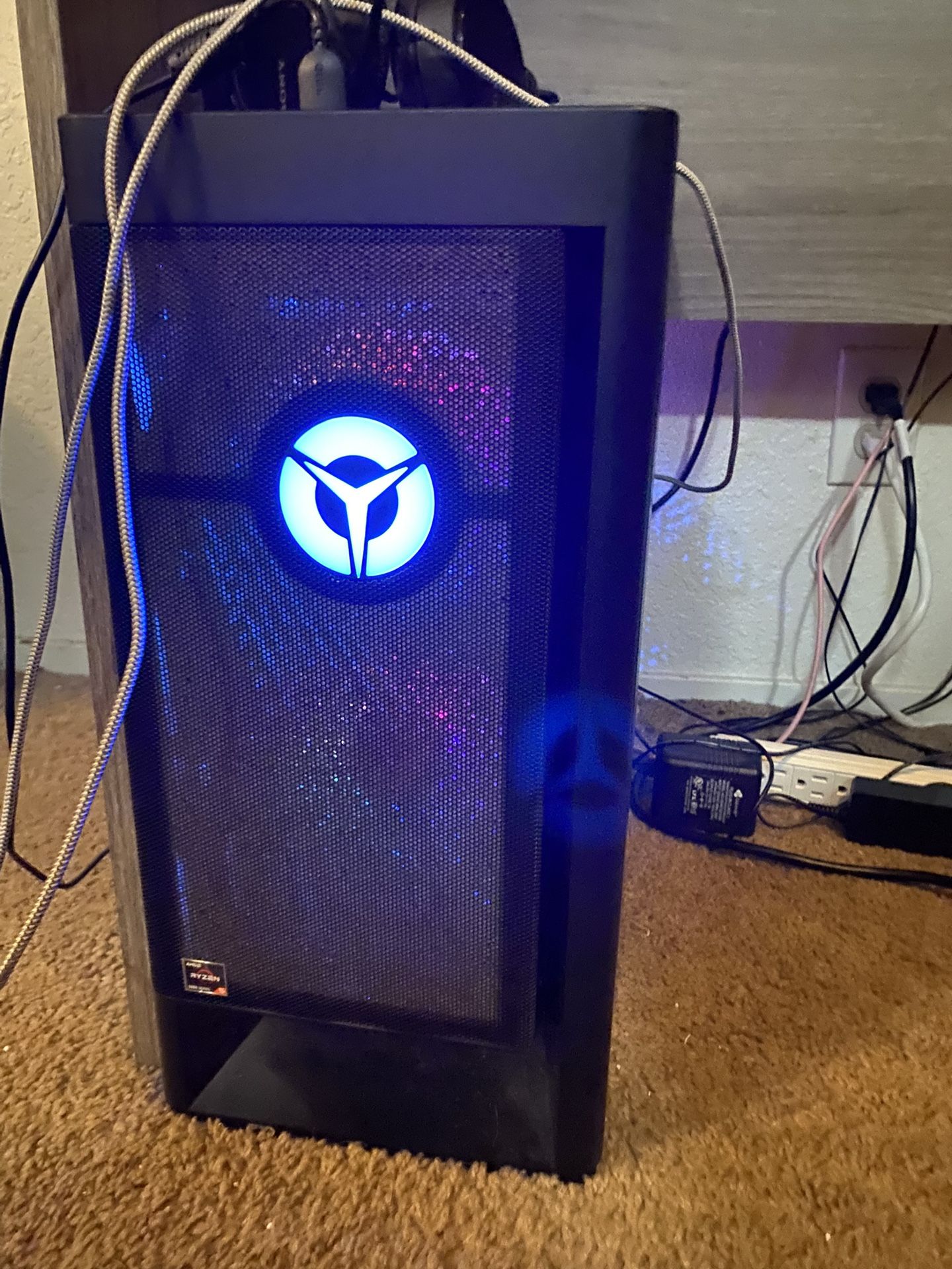 Gaming PC With Keyboard, Monitor, And Mouse