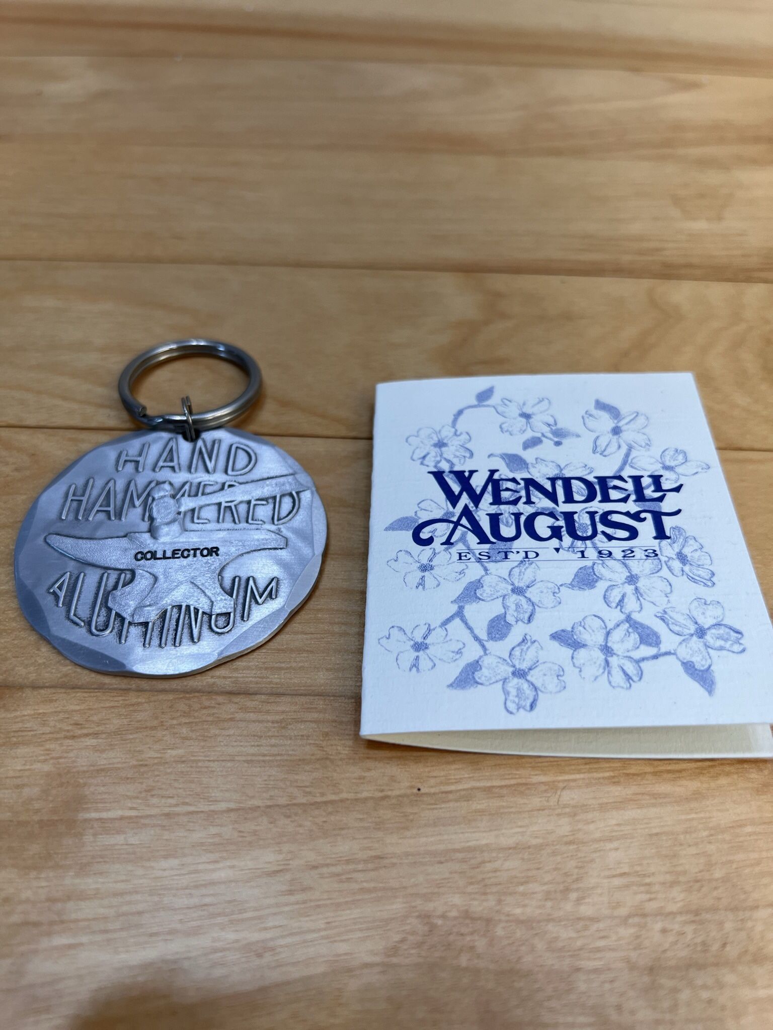 Vintage Wendell August Hand Hammered Logo Key Chain