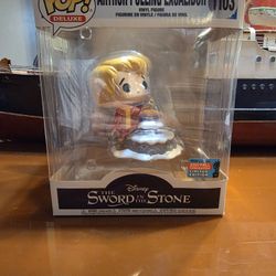Funko Pop! Sword in Stone Arthur Pulling Excalibur 1103 Summer 2021 Fall Convention Limited Edition Exclusive 6"