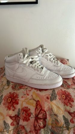 White Nike Court Vision sneakers size 8