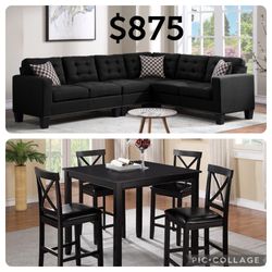 Sectional and Dining Table SALE