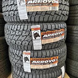 265/60R18 Set Of 4 Arroyo A/T New Tires