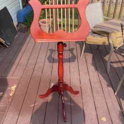 Adjustable Music Stand  Cherry Stain