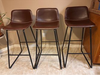 Brown barstools