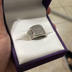 925 Silver Ring With real Diamonds 