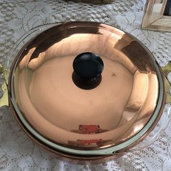 Vintage Pyrex Ovenware Bowl With Copper Carrier