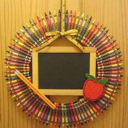 Back To School Crayola Wreath