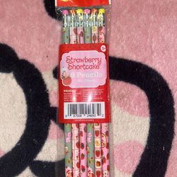 6pc strawberry shortcake pencils