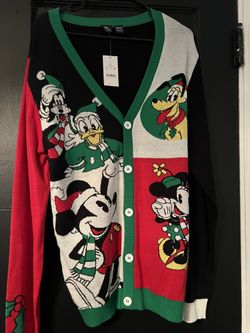 Mens Mickey And Friends Christmas Cardigan