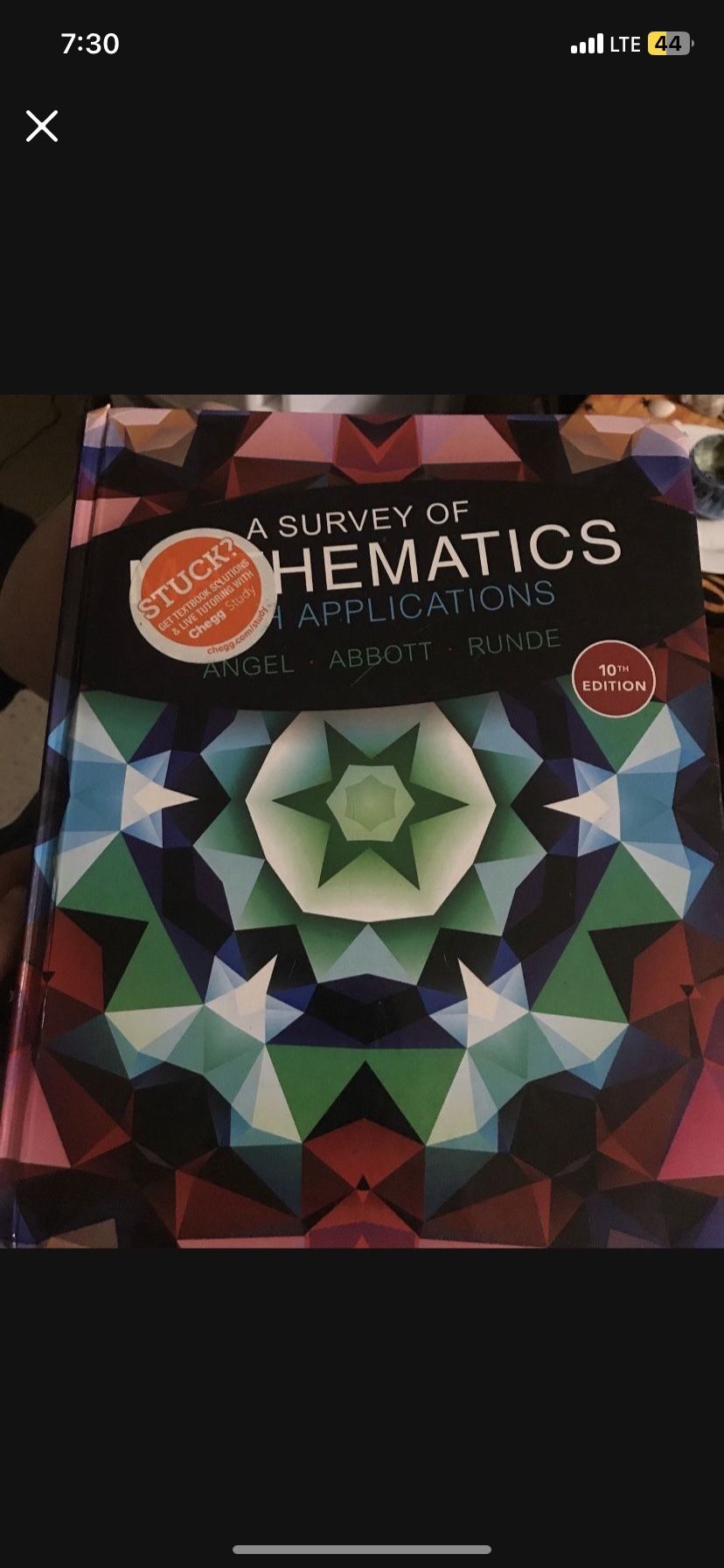 A survey of Mathematics With Applications 10th addition