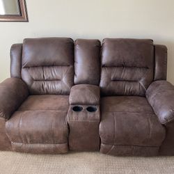 Free Brown Leather Couch 