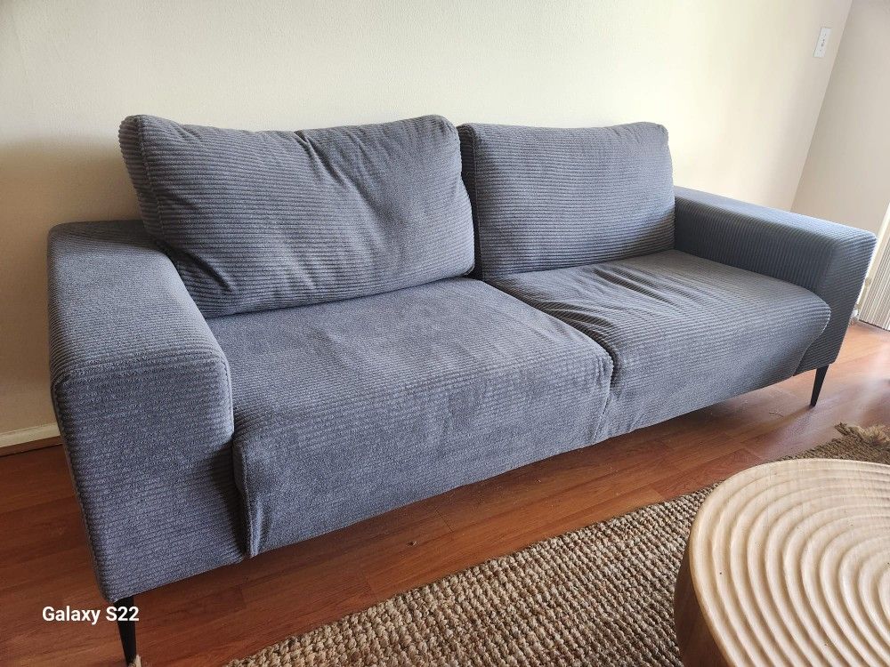 Blue Fabric Sofa