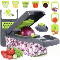 Vegetable Chopper, Onion Chopper, Mandolin Slicer,Pro 10 in 1professional food Choppermultifunctional Vegetable Chopper and Slicer, Dicing Machine, Ad